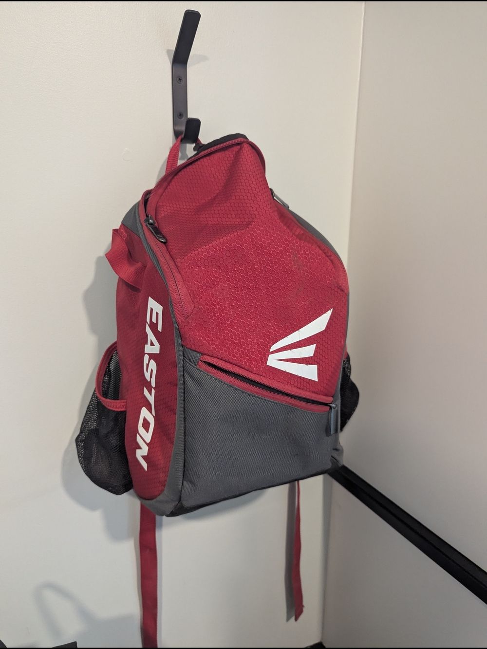 Easton Red and Gray Baseball Backpack